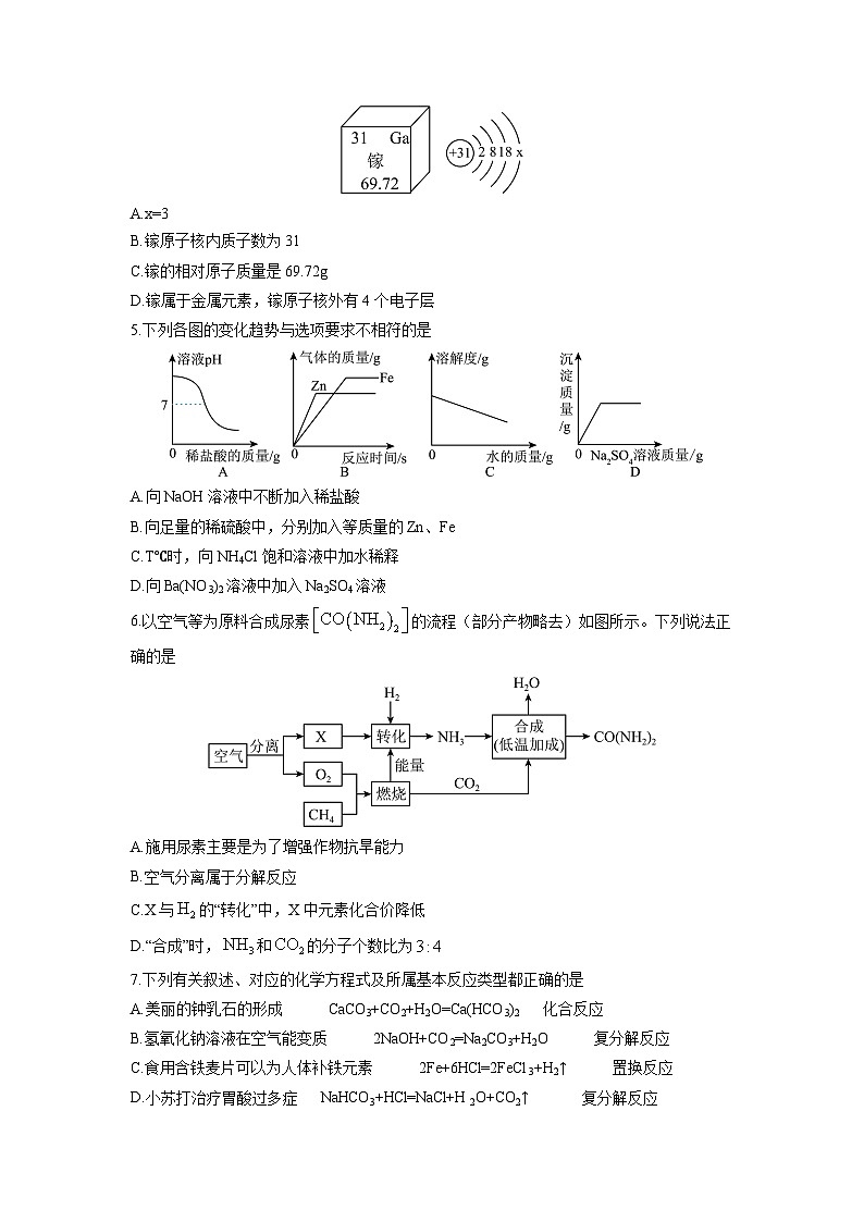 2025-2026学年黑龙江省大庆市肇源县九年级(五四制)上学期12月期末化学试卷(学生版)第2页