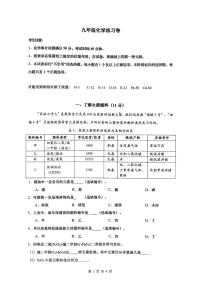 上海市长宁区延安初级中学2025-2026学年九年级上学期化学期末练习卷