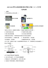 2025-2026学年山东省济南市部分学校九年级（上）月考化学试卷（1月份）（含答案）