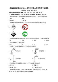 2025-2026学年海南省海口市九年级上学期期末考试化学试卷(学生版)