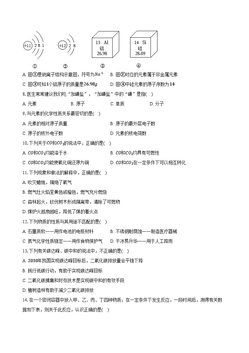 2025-2026学年河北省张家口市宣化区九年级(上)期末化学试卷(含答案)第2页