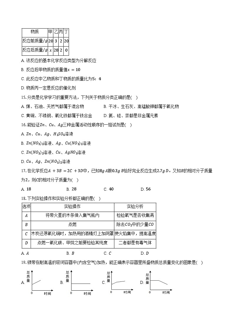 2025-2026学年河北省张家口市宣化区九年级(上)期末化学试卷(含答案)第3页