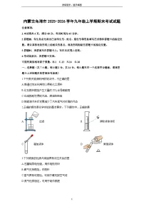 2025-2026学年内蒙古乌海市九年级上学期期末考试化学试卷（学生版）