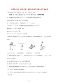 江苏省徐州市2025_2026学年九年级上学期第二次月考化学试卷(附答案)
