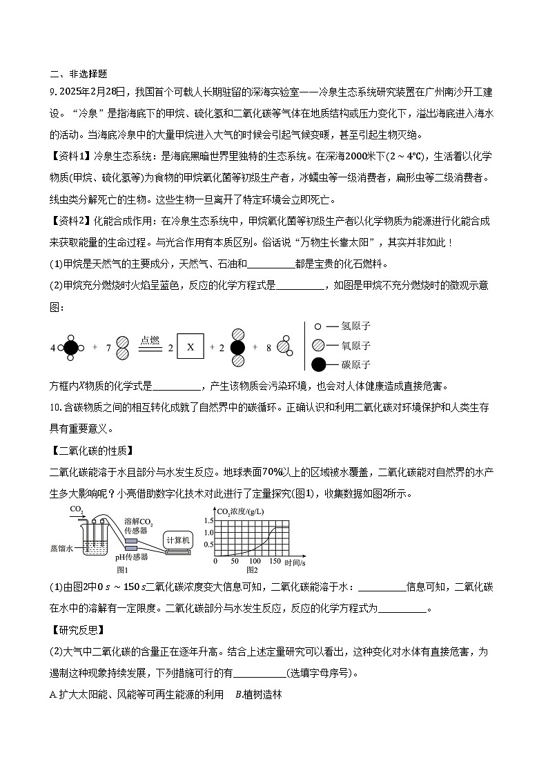 湖北省武汉外国语学校2025-2026学年上学期12月月考九年级化学试卷(含答案)第3页