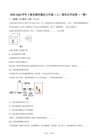 2025-2026学年上海市浦东新区九年级(上)期末化学试卷(一模)(含答案)