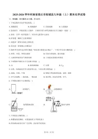 2025-2026学年河南省商丘市柘城县九年级(上)期末化学试卷(含答案)