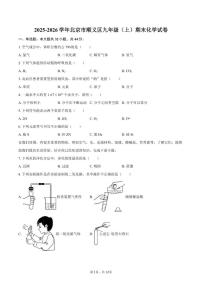 2025-2026学年北京市顺义区九年级（上）期末化学（含答案）试卷