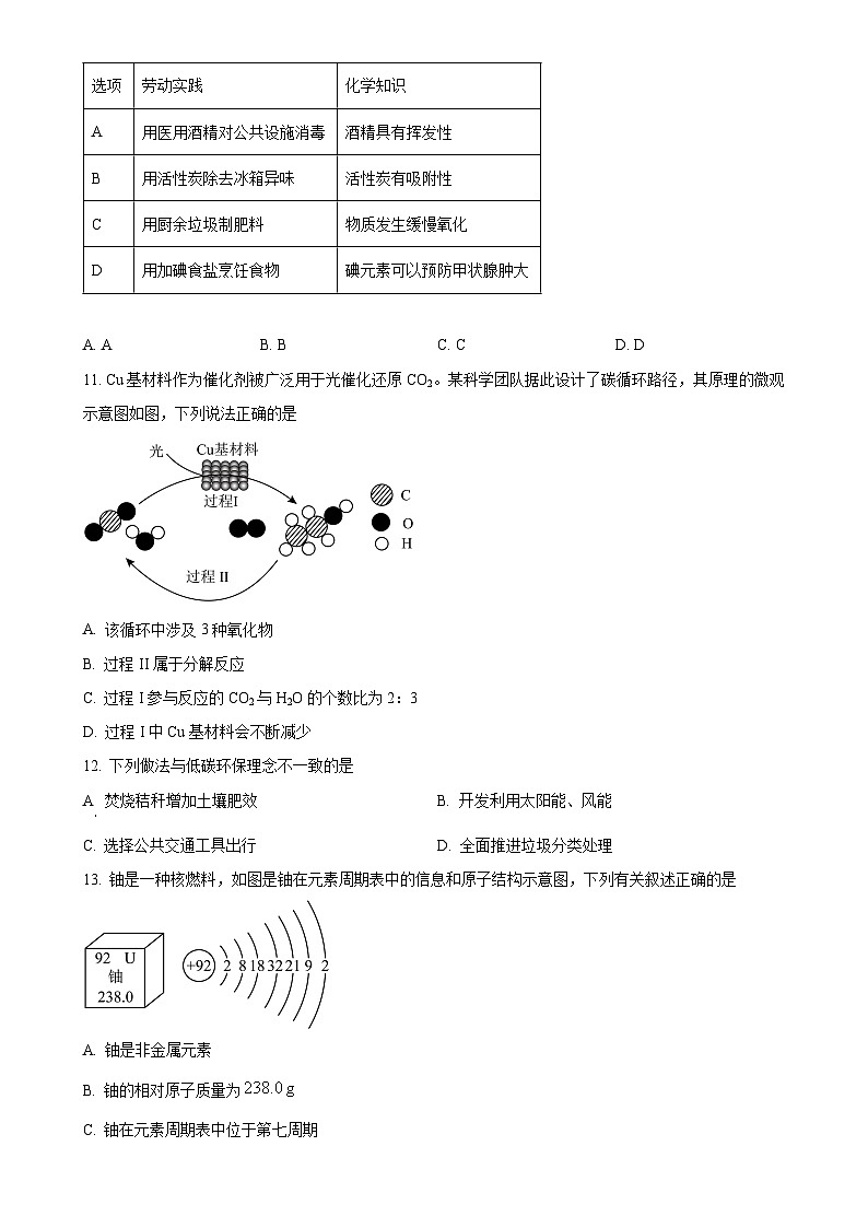 2025年广东省江门市蓬江区中考一模化学试题-A4第3页