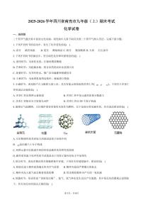 2025-2026学年四川省南充市九年级（上）期末化学试卷（含答案）