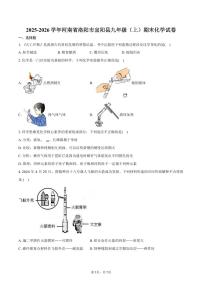2025-2026学年河南省洛阳市宜阳县九年级（上）期末化学试卷（含答案）