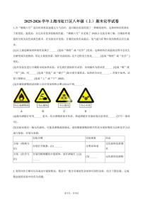 2025-2026学年上海市虹口区八年级（上）期末化学试卷（含答案）