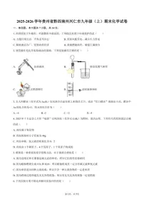 2025-2026学年贵州省黔西南州兴仁市九年级（上）期末化学试卷（含答案）