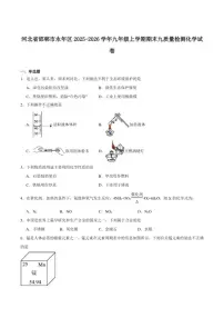 2025-2026学年河北省邯郸市永年区九年级上学期1月期末考试化学(图片版,含答案)试卷