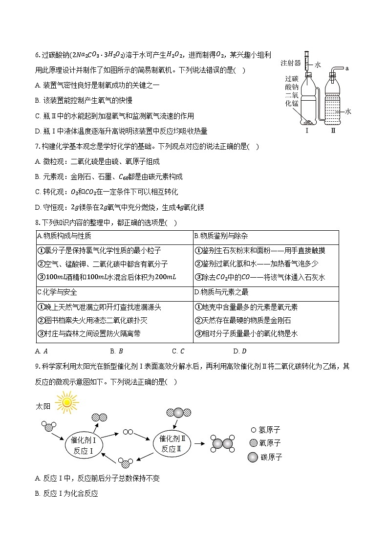 2025-2026学年四川省广元市九年级(上)期末化学试卷(含答案)第2页