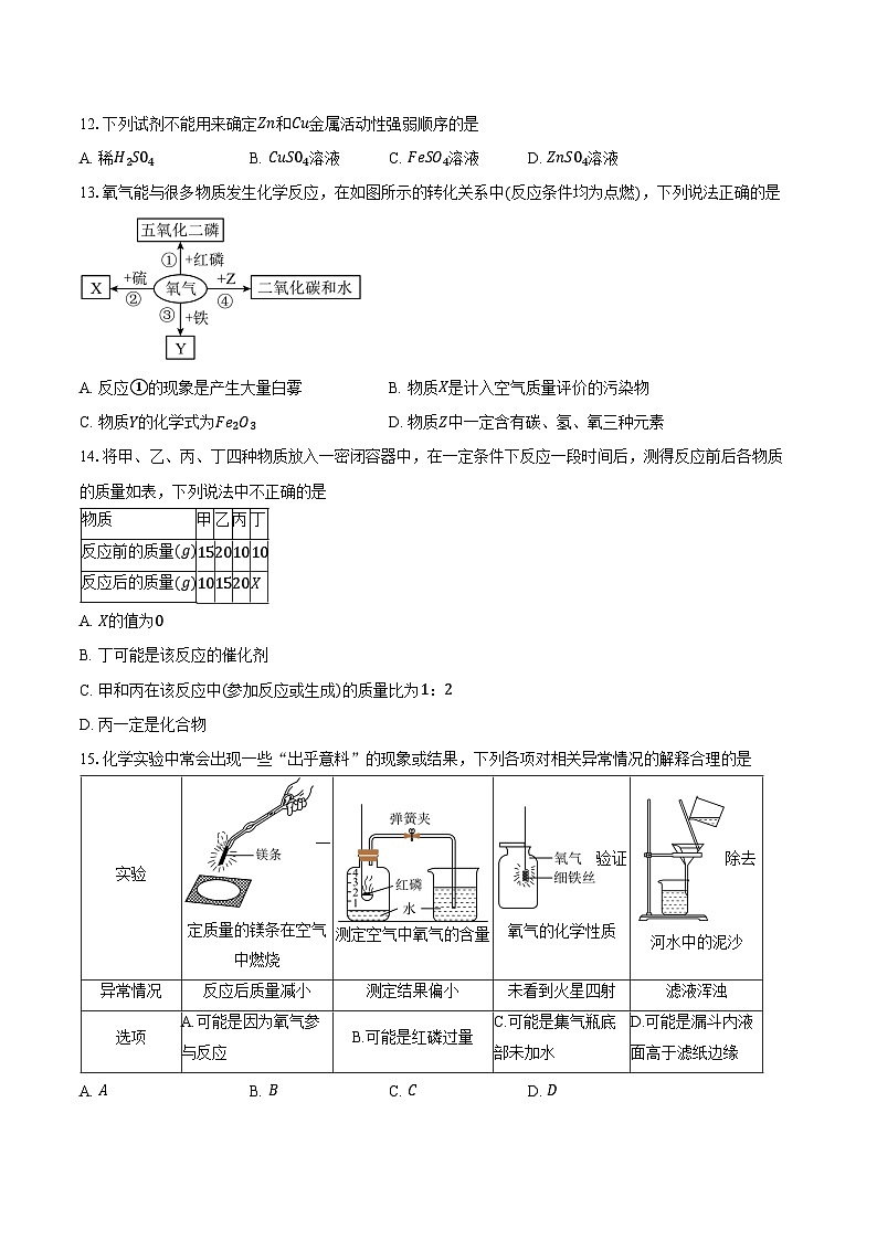 广东省茂名市2025-2026学年九年级上学期期末考试化学试卷(含答案)第3页
