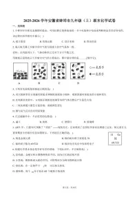 2025-2026学年安徽省蚌埠市九年级(上)期末化学试卷(含答案)