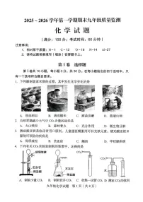 福建龙岩市新罗区2025-2026学年九年级上学期2月期末考试化学试题