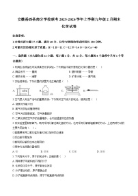 安徽安庆市岳西县部分学校联考2025-2026学年九年级上学期2月期末化学试题含答案
