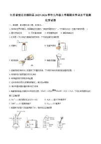 江苏省宿迁市泗阳县2025-2026学年九年级上学期期末学业水平监测化学试卷（含答案）
