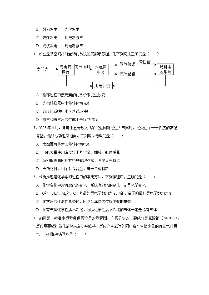 第九单元 9.3 化学与能源 2025-2026学年科粤版2024初中化学九年级下册同步复习讲义(原卷版)第2页