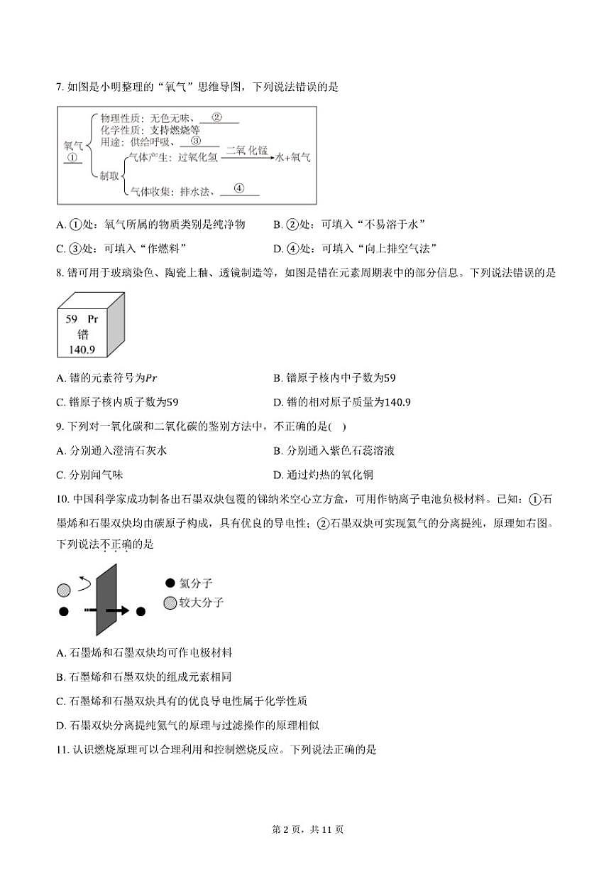 2025-2026学年广东省梅州市五华县九年级上学期1月期末考试化学A试卷(含答案)第2页