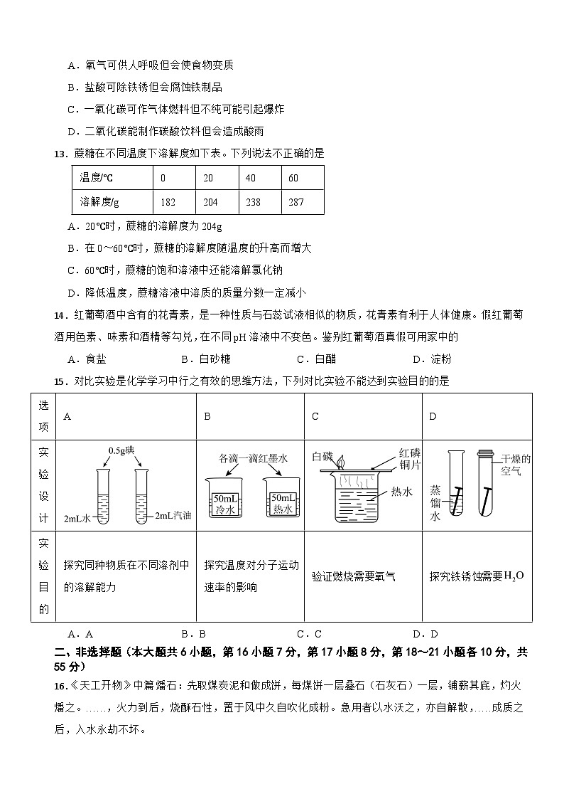 广东省汕头市潮阳区2026年中考一模化学试题附答案第3页