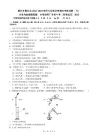 2025-2026学年广东省惠州市惠东县九年级上化学期末考前自测试卷（六）_(含答案_)