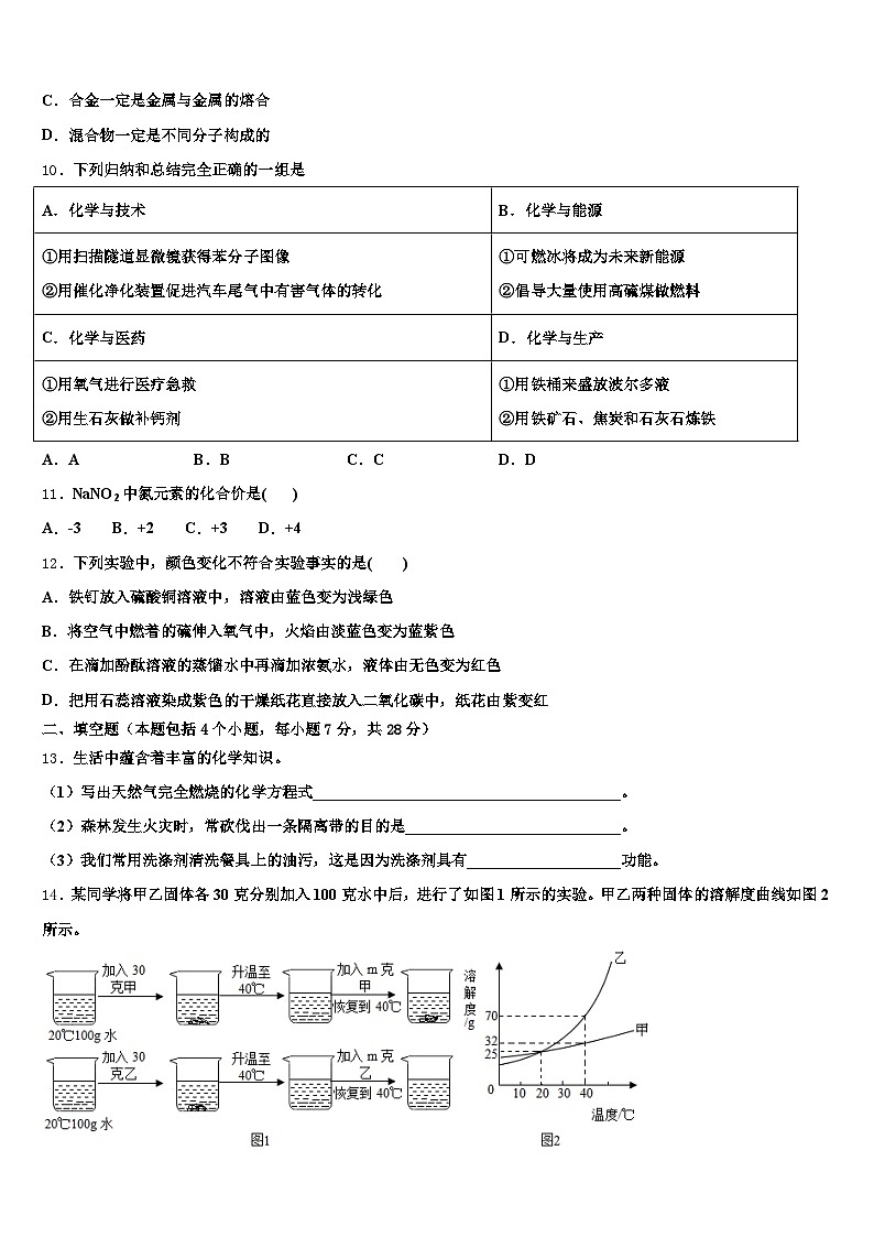 2026届陕西省西安市中考化学全真模拟试卷(含答案解析)第3页