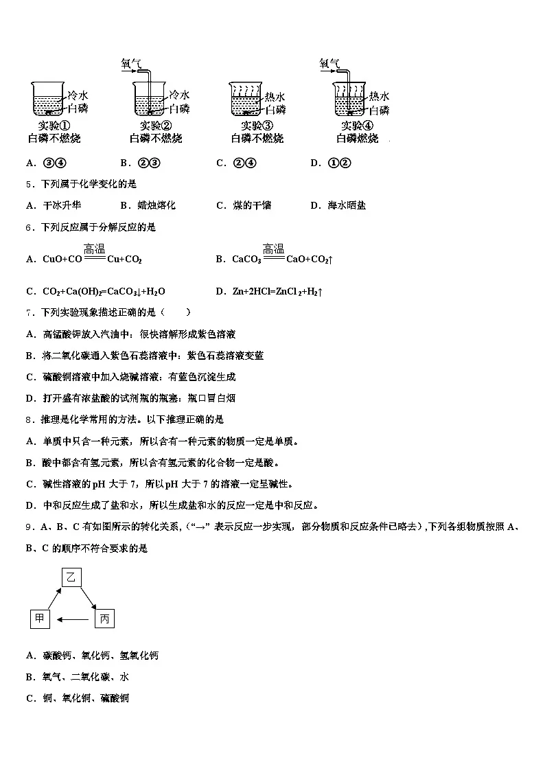 广西壮族自治区2025-2026学年中考化学全真模拟试题(含答案解析)第2页