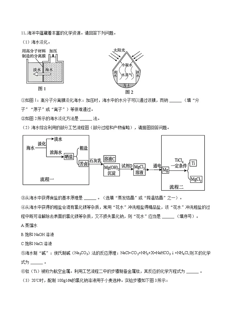2025-2026学年辽宁省沈阳市虹桥中学教育集团九年级(下)段考化学试卷-自定义类型第3页
