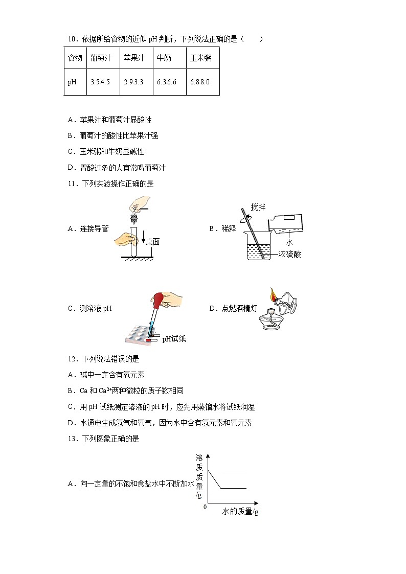 中考化学一轮复习专项巩固练习 溶液的酸碱性与pH专练汇总(十七)(含答案解析)第3页