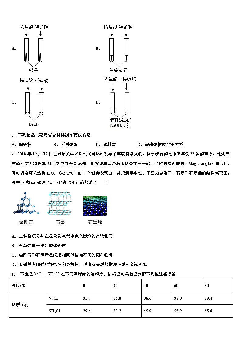 2026届抚顺市中考化学模试卷(含答案解析)第3页