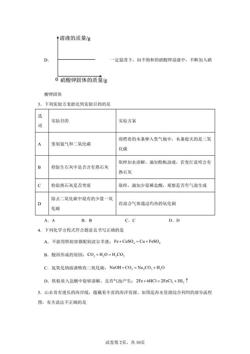 2025-2026学年九年级化学下册新人教版第十单元 常见的酸、碱、盐 单元导航练习题(含答案)第2页