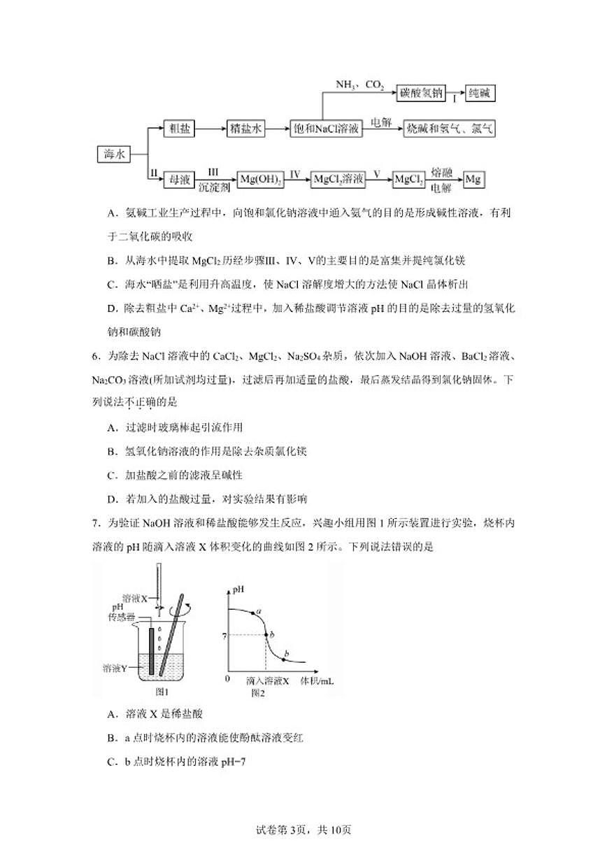 2025-2026学年九年级化学下册新人教版第十单元 常见的酸、碱、盐 单元导航练习题(含答案)第3页