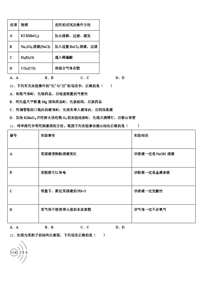 2026届阳江市中考化学全真模拟试题(含答案解析)第3页