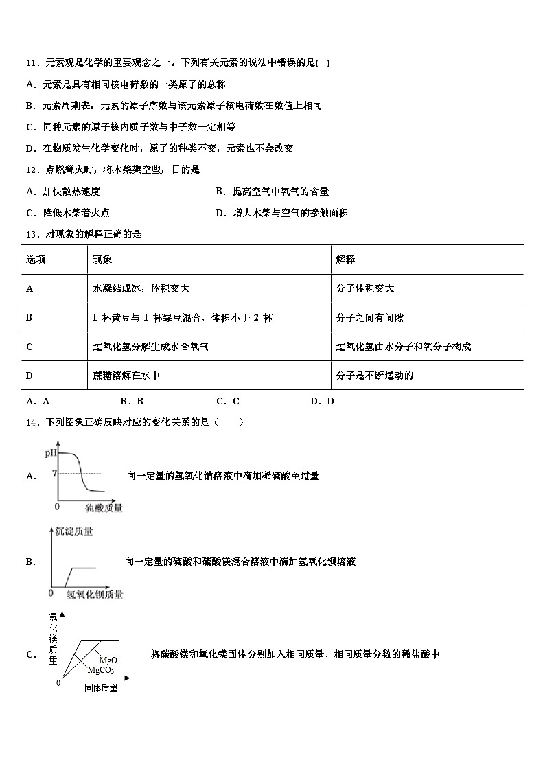 广东省云浮市2026年中考化学四模试卷(含答案解析)第3页