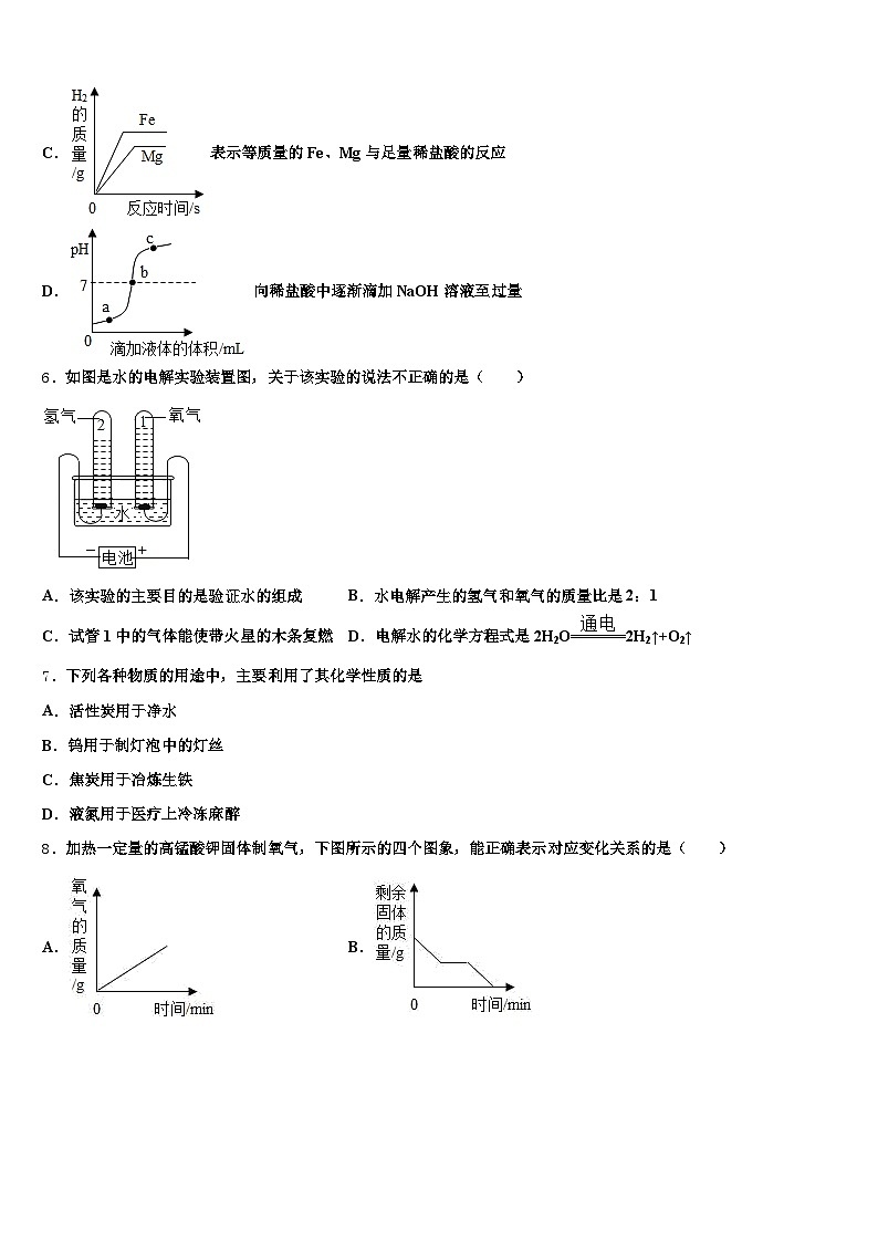安徽省黄山市2025-2026学年中考化学五模试卷(含答案解析)第3页