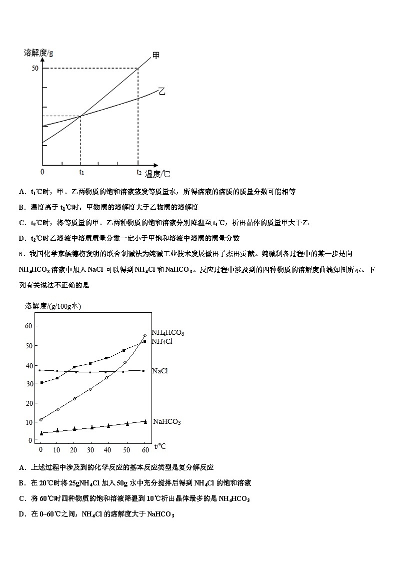 2025-2026学年三沙市中考化学仿真试卷(含答案解析)第2页