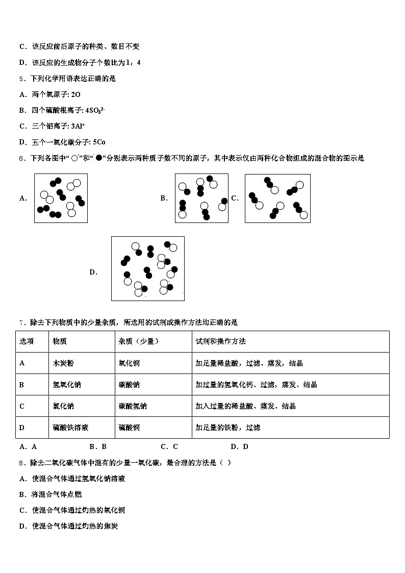 2025-2026学年山东省泰安市中考化学四模试卷(含答案解析)第2页