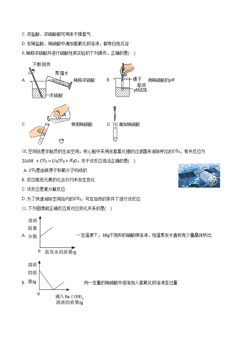 2025年中考化学第一轮复习专题10---常见的酸、碱、盐(江西专用)练习+答案第2页