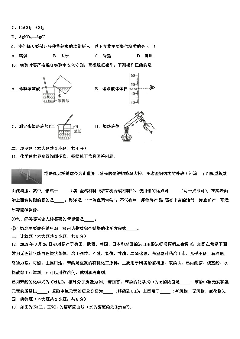 湖北省咸宁市2026年中考一模化学试题(含答案解析)第3页