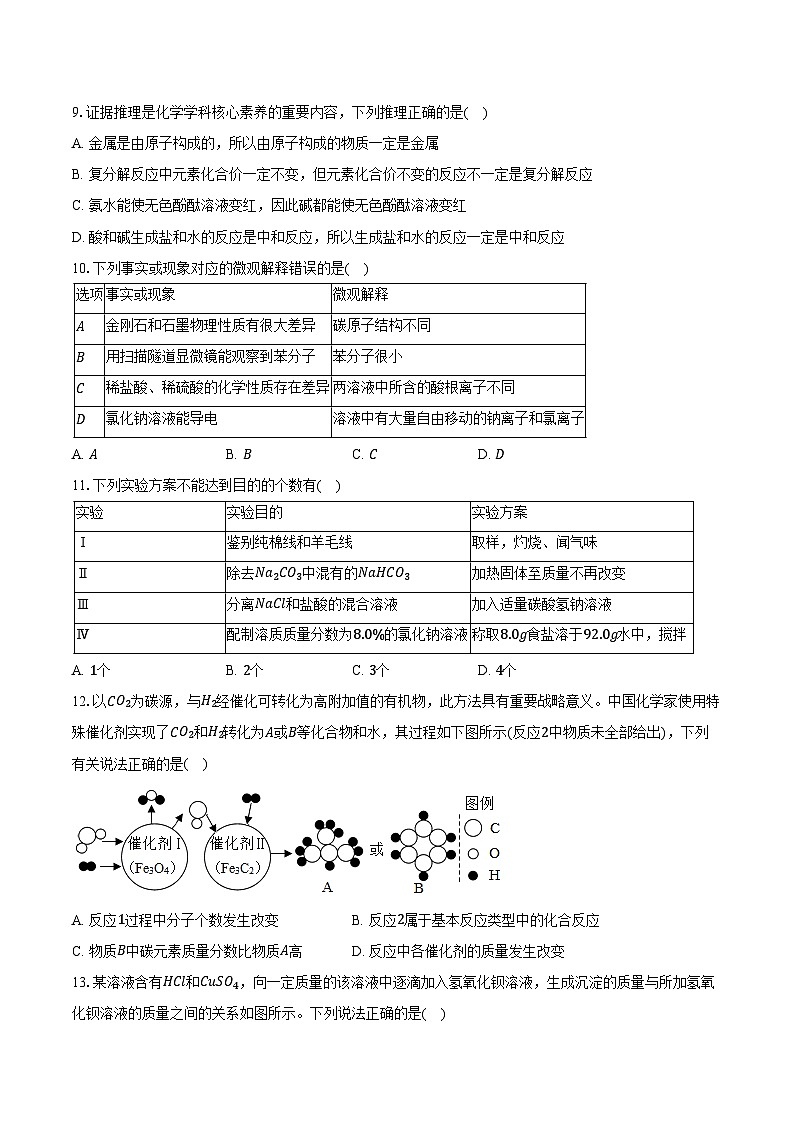 2025-2026学年黑龙江省哈尔滨113中学九年级(下)开学化学试卷(含答案)第3页