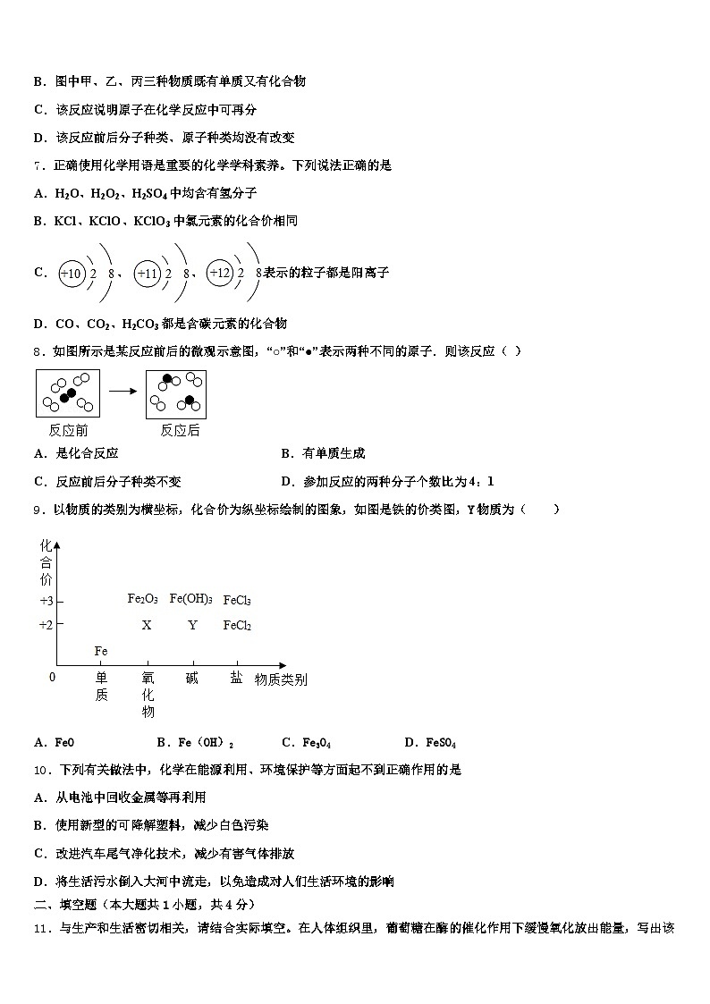 内蒙古自治区通辽市2025-2026学年中考联考化学试题(含答案解析)第3页
