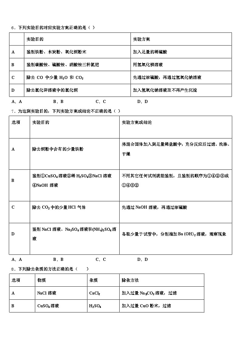 2026年洛阳市中考化学模拟精编试卷(含答案解析)第3页