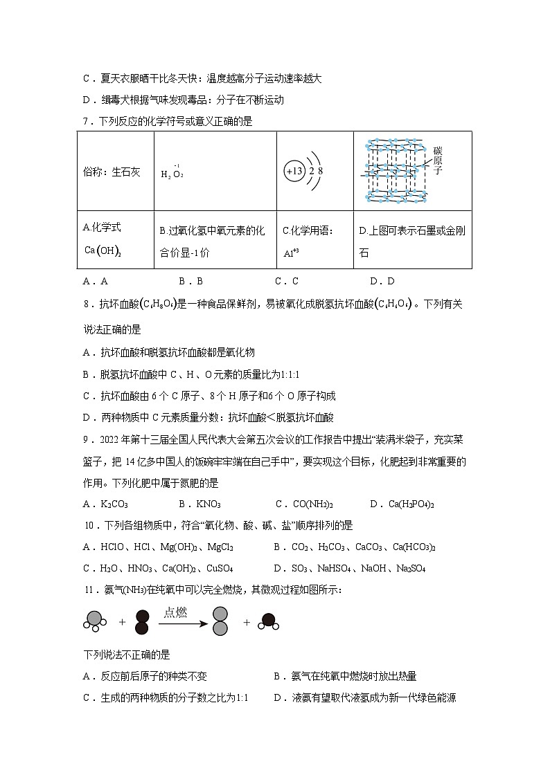 2026年山东省泰安市岱岳区中考化学一模考前示范卷(3)含答案第2页