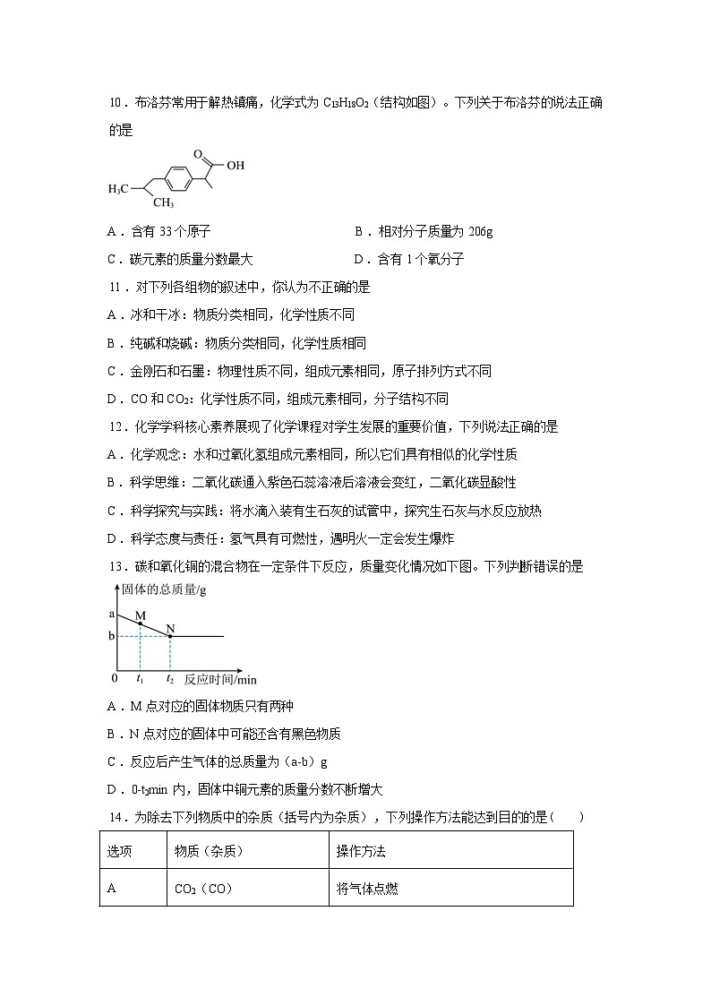 山东日照市五莲县北京路中学2025-2026学年九年级下学期开学学情自测化学试题含答案第3页