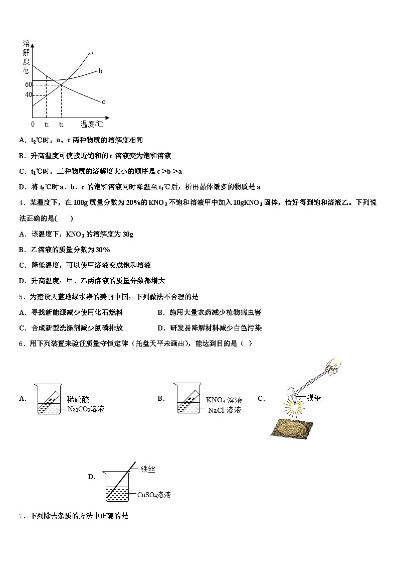 2025-2026学年山东省滨州市中考一模化学试题(含答案解析)第2页