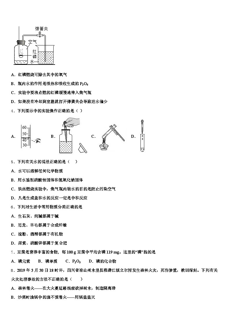 2026届四川省南充市中考一模化学试题(含答案解析)第2页