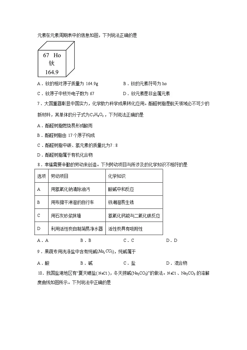辽宁省鞍山市铁西区2025-2026学年九年级下学期3月学情自测化学试题(含解析)第2页